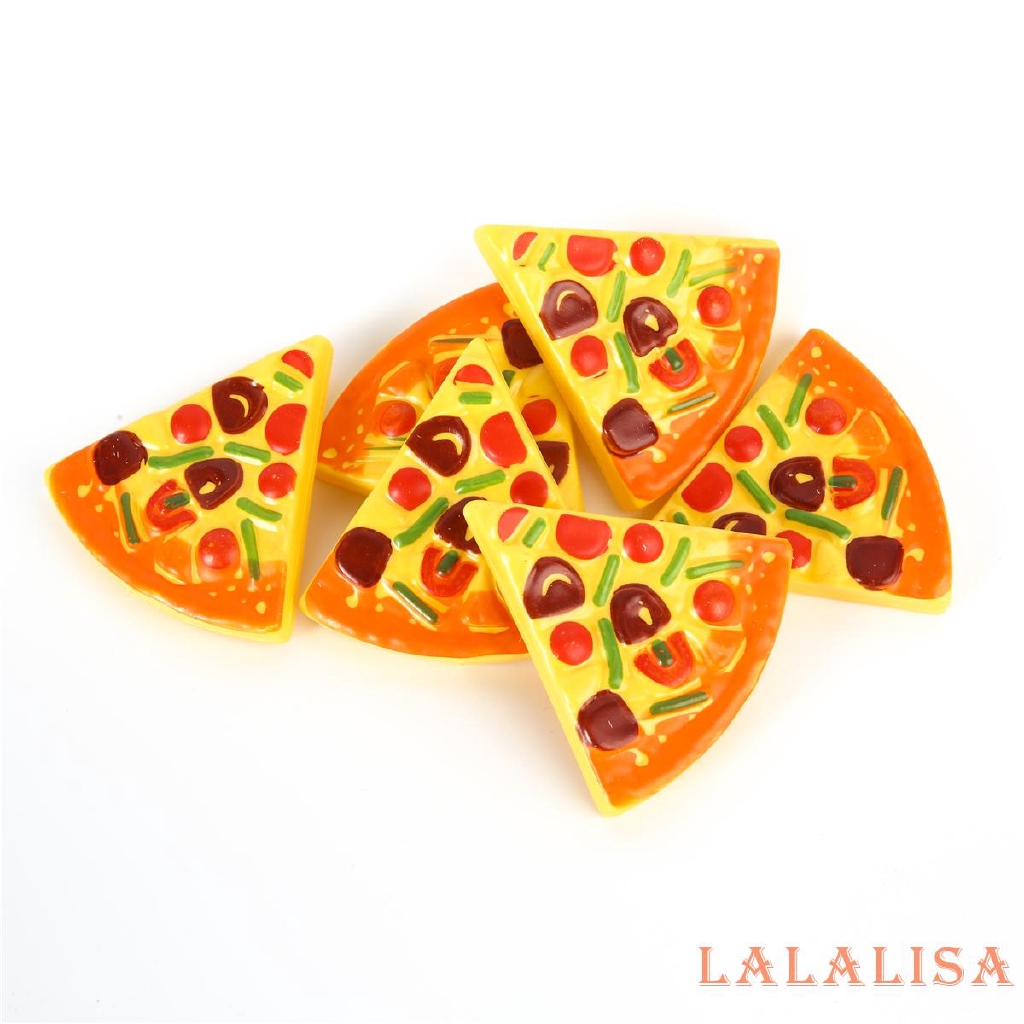 ✿☌☌6Pcs Pizza Toy Kids Pretend Play Fake Food Party Cooking Cutting Creative  Chirldren´s Day Gift