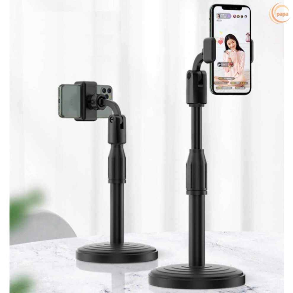 Giá Đỡ Điện Thoại Livestream để Treo Kẹp Quay Phim Ghi Hình xem video Ổn Định Xoay 360 Độ - Chiều Cao 38mm - Đế Nặng