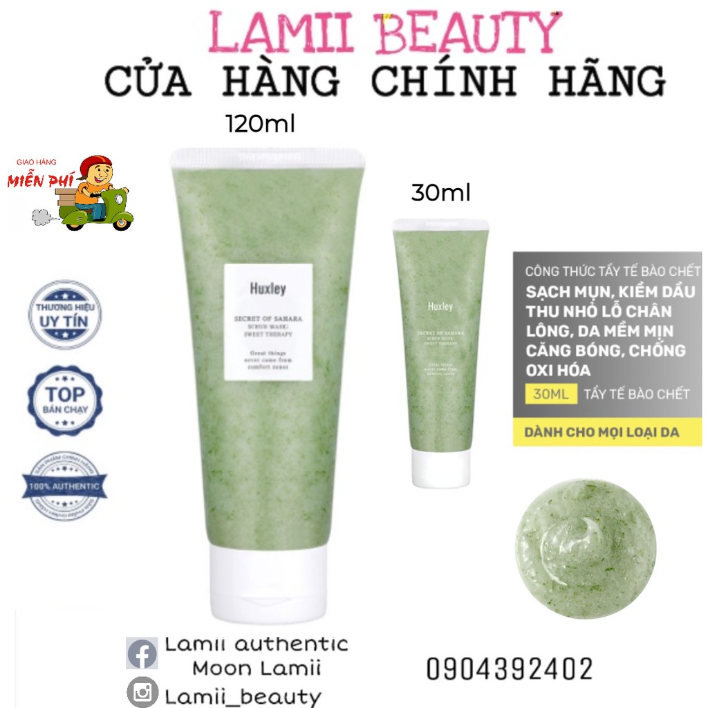 Tẩy tế bào chết nhẹ dịu HUXLEY Scrub Mask Sweet Therapy