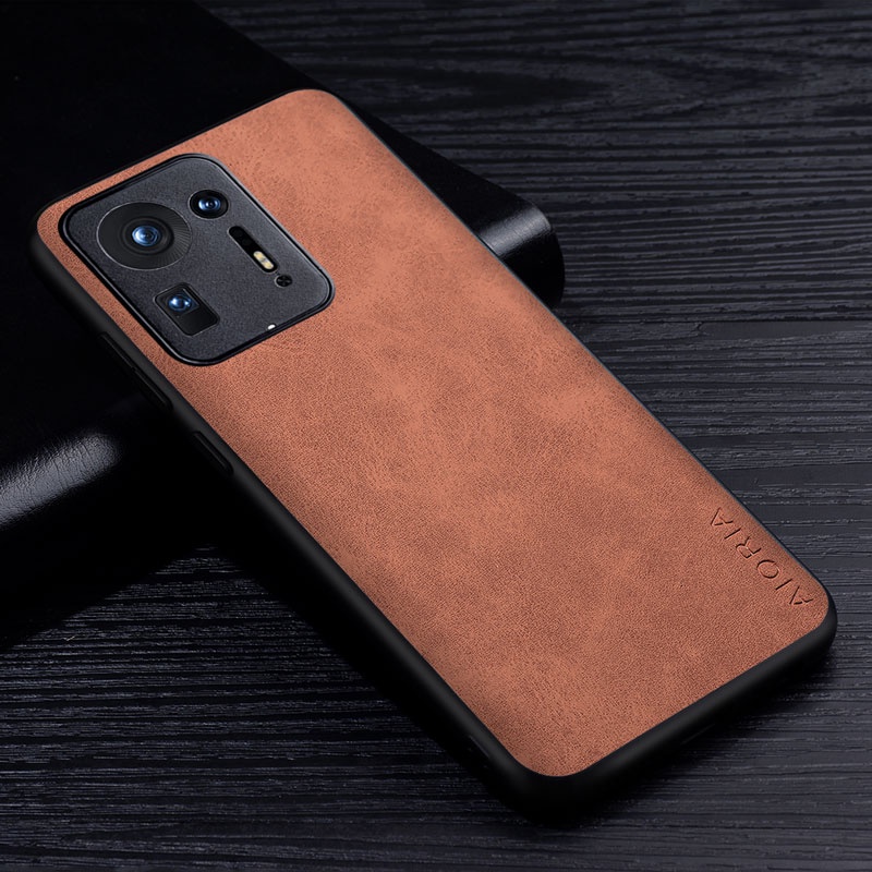 Ốp Điện Thoại Da pu Màu Trơn Chống Trầy Xước Cao Cấp Cho xiaomi mix 4 Màu Sắc