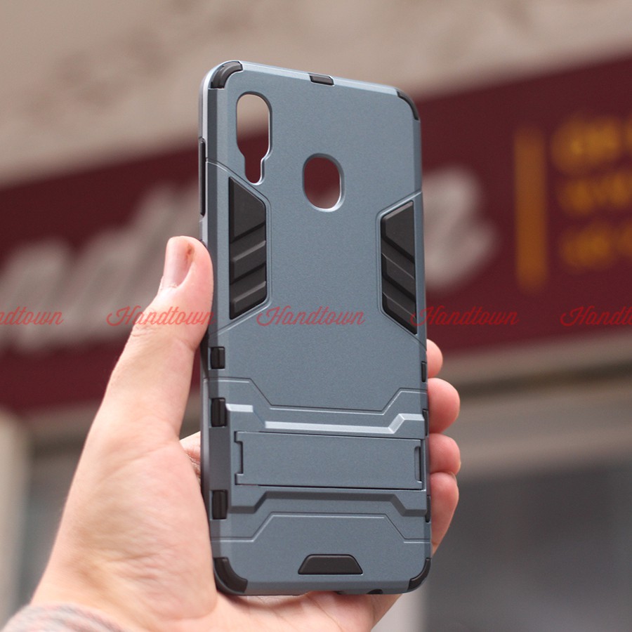 Ốp Lưng Cho Samsung Galaxy A30 IRON - MAN Nhựa PC Cứng Viền Dẻo Chống Sốc