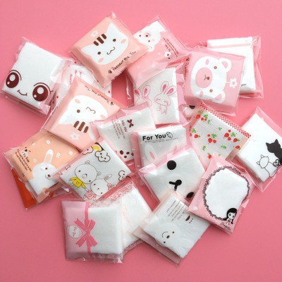 [Gói 25 miếng] Bông Tẩy Trang Mini Bỏ Túi Du Lịch - Bông tẩy Trang Hoạt Hình Tiện Lợi 🍉Duashop🍉