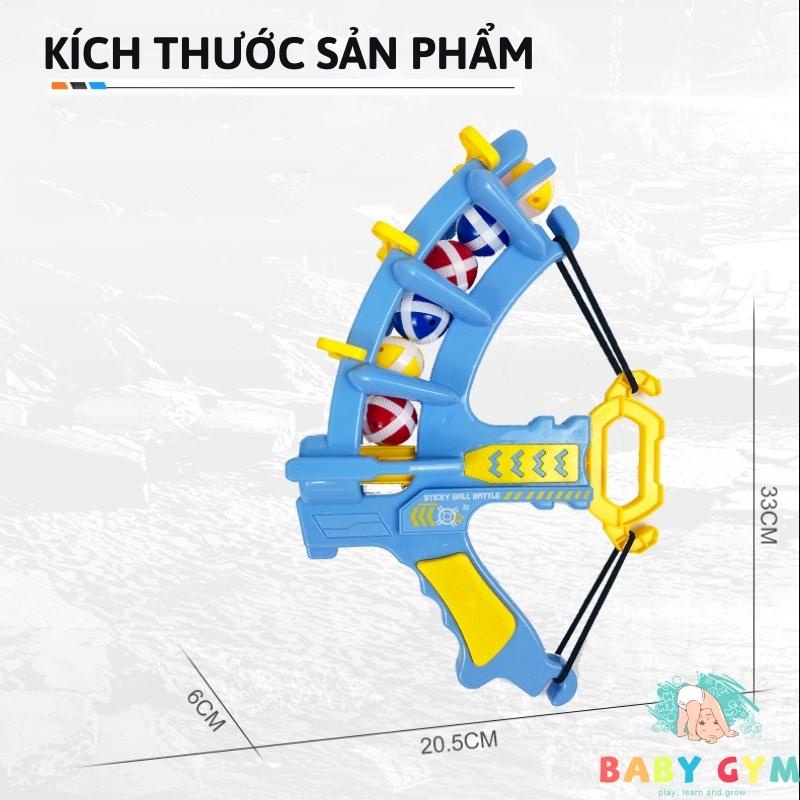 Cung bắn bóng dính mục tiêu cho bé kèm 6 bóng và móc treo BABYGYM đồ chơi vận động an toàn