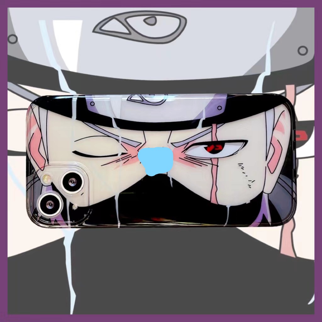 Ốp Điện Thoại Trong Suốt Chống Sốc Họa Tiết Hoạt Hình Naruto Sasuke Cho iPhone 14 / 13 / 12 / 11