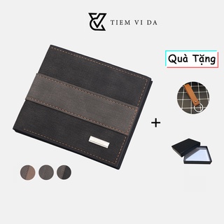Ví nam cao cấp dáng ngang bóp da nam nhiều ngăn tiện lợi có khóa kéo v123