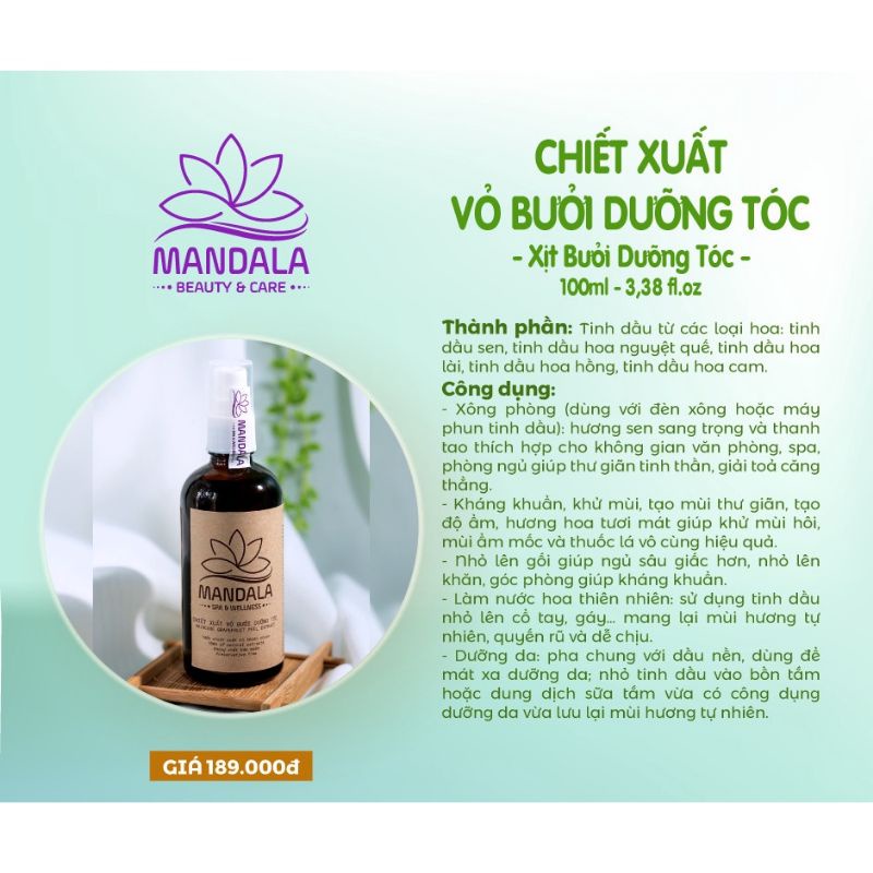 MANDALA - Nước Gội Đầu Thảo Dược MANDALA