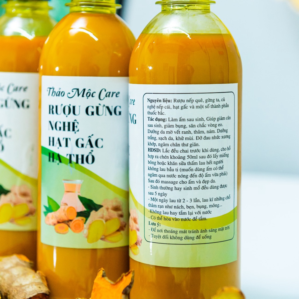 Rượu gừng nghệ hạt gấc hạ thổ