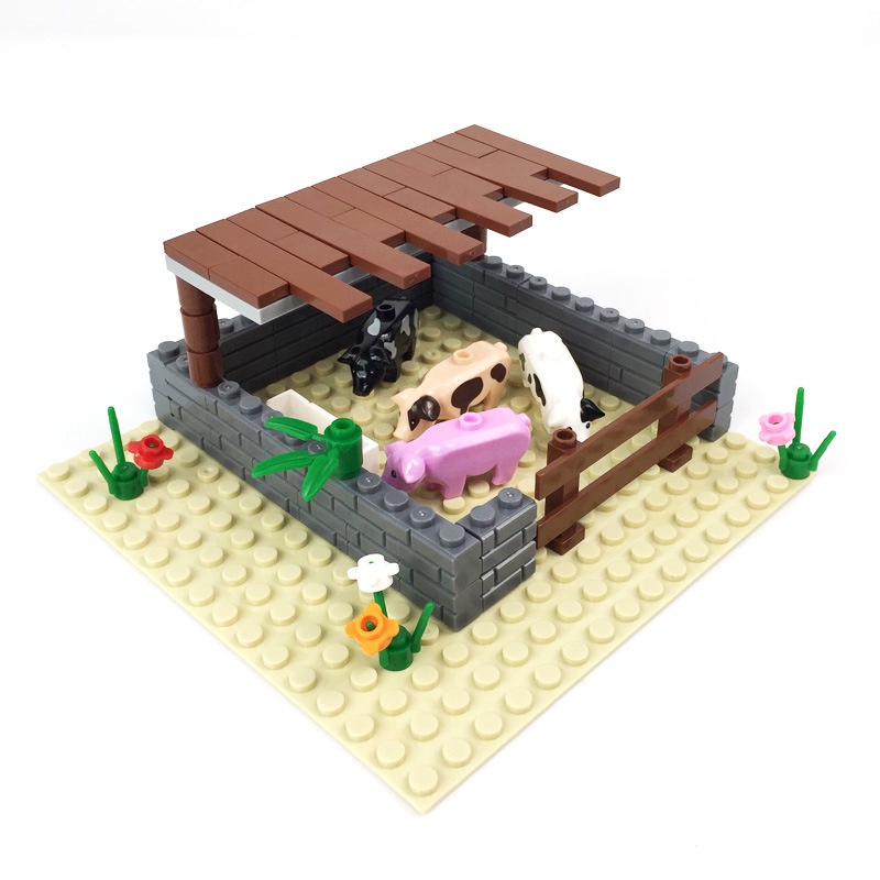 Bộ Đồ Chơi Lắp Ráp Hình Động Vật Nông Trại Cho Bé