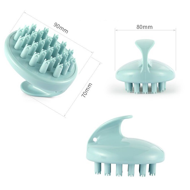 Lược, bàn chải gội đầu massage Silicon Nhật Bản, tạo bọt, sạch gàu, mềm mại