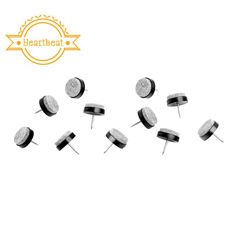 Bộ 100 Miếng Lót Nỉ Tròn 0.7 Inch / 18mm Màu Đen