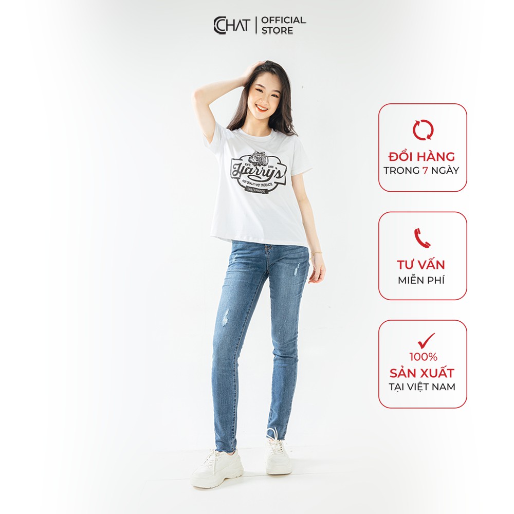 Áo thun nữ T-shirt in Harry CCHAT