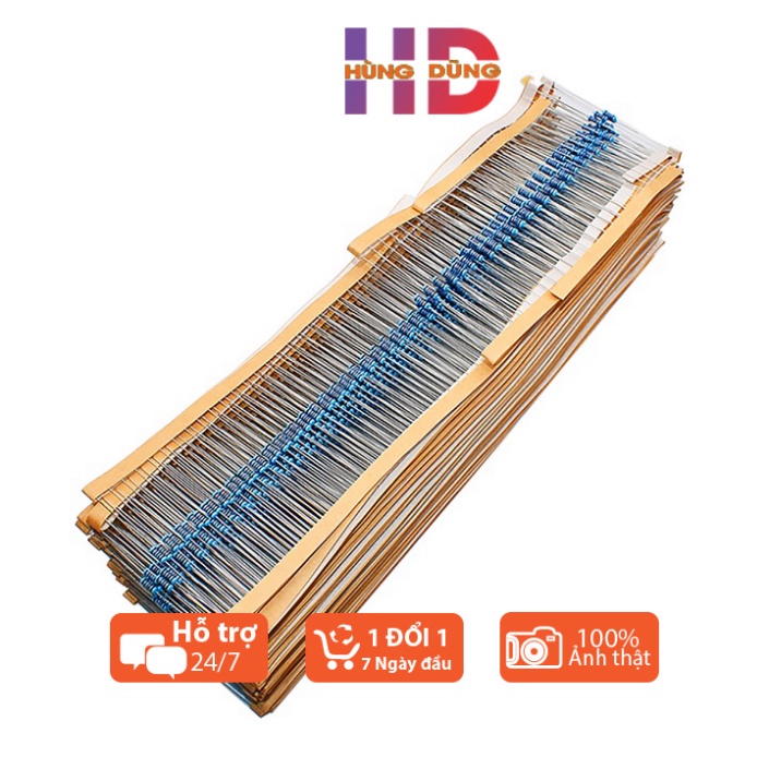 Điện Trở 33K 30K 25K 22K 18K 15K 12K 10K 8.2K 9.1K 7.5K 6.8K 6.2K 5.6K 5K 4.7K 4.3K 3.6K 3.3K 3K 2.5K ohm 1/4W 1%