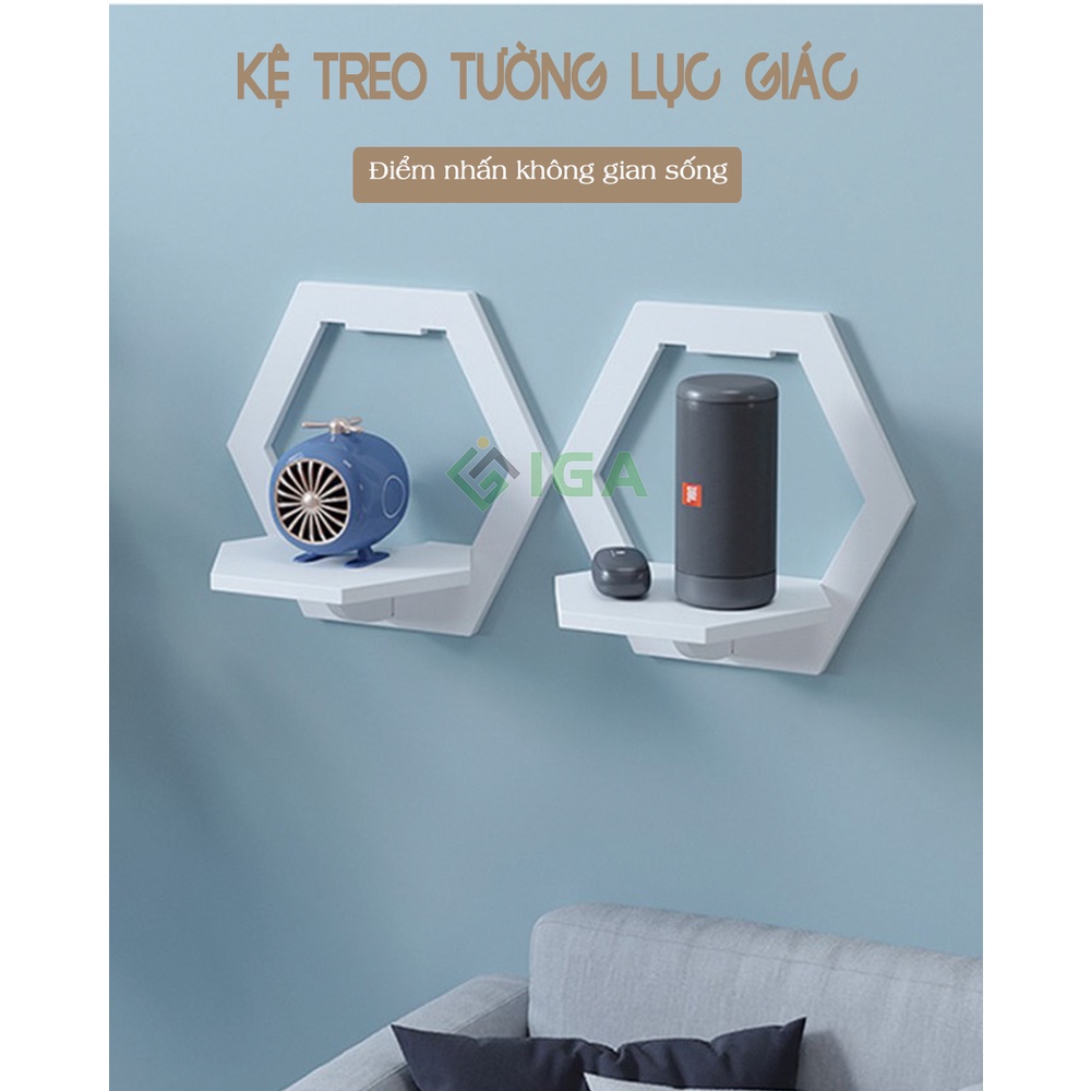 Kệ treo tường gỗ nhựa, đa năng tiện dụng - IG389.2