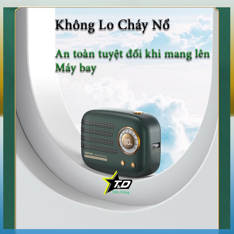 Pin sạc dự phòng 9000mAh Remax RPP-28 với vẻ ngoài đậm chất cổ điển đẹp mắt cùng khả năng sạc 2 thiết bị cùng lúc