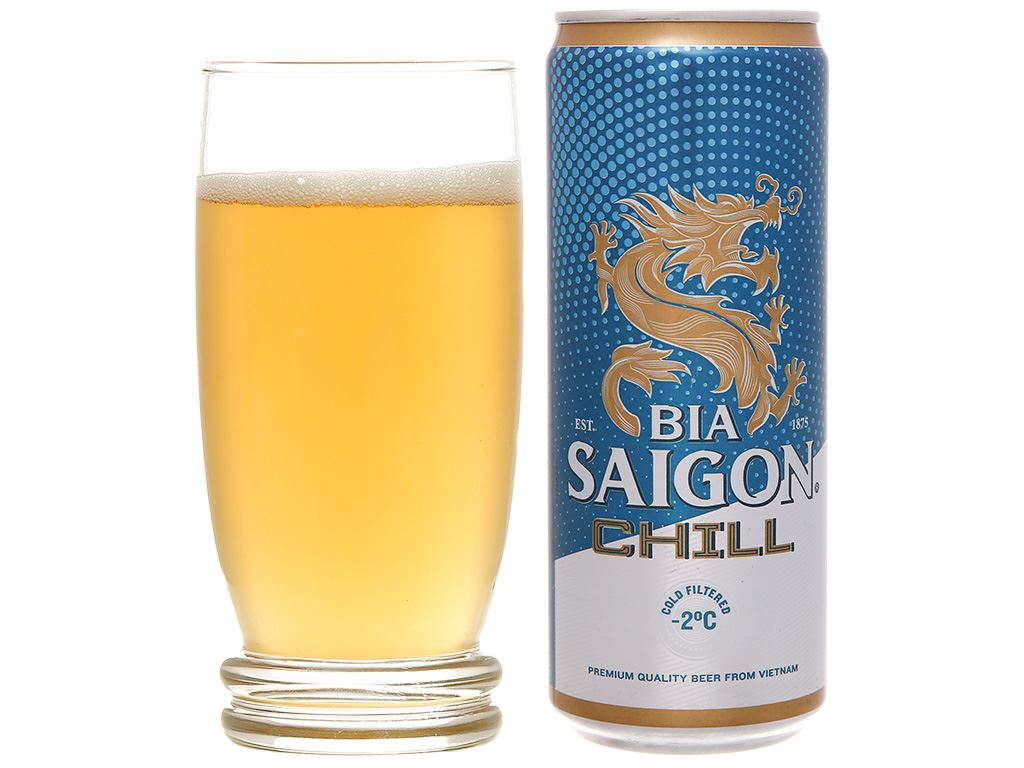 Thùng 24 lon bia Sài Gòn Chill 330ml / Lốc 6 lon bia SAIGON Chill 330ml