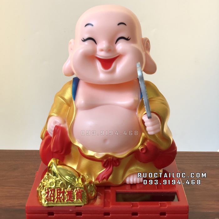 Tượng Phật Di Lặc Năng Lượng Mặt Trời Để Xe Ô Tô