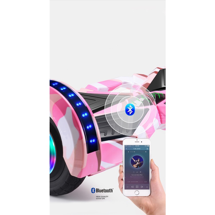 Xe Điện Cân Bằng Cao Cấp Bánh 9 Inch, Xe Điện Kết Nối Bluetooth Dành Cho Người Lớn và Trẻ Em Hapo HP 12