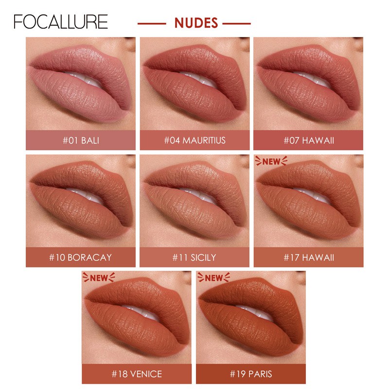 [BUY 1 GET 1 GIFT]Son lì FOCALLURE màu nude chống thấm nước và lâu trôi