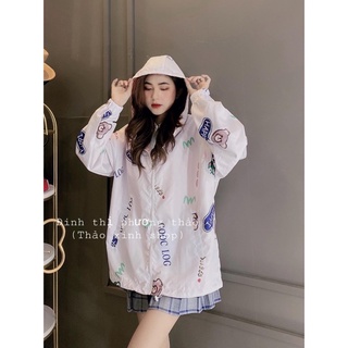 ➰Áo Khoác Dù 2 Mặt In Hình Gấu