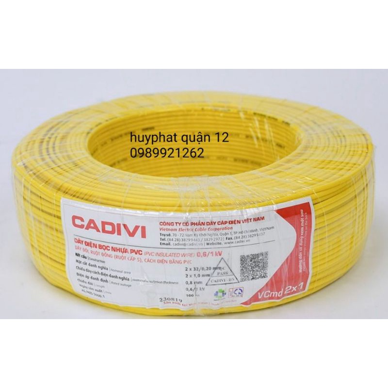 CADIVI] Dây Điện Đôi VCmd / 2x0.5 - 2x0.75 - 2x1.0 - 2x1.5 -2x 2.5