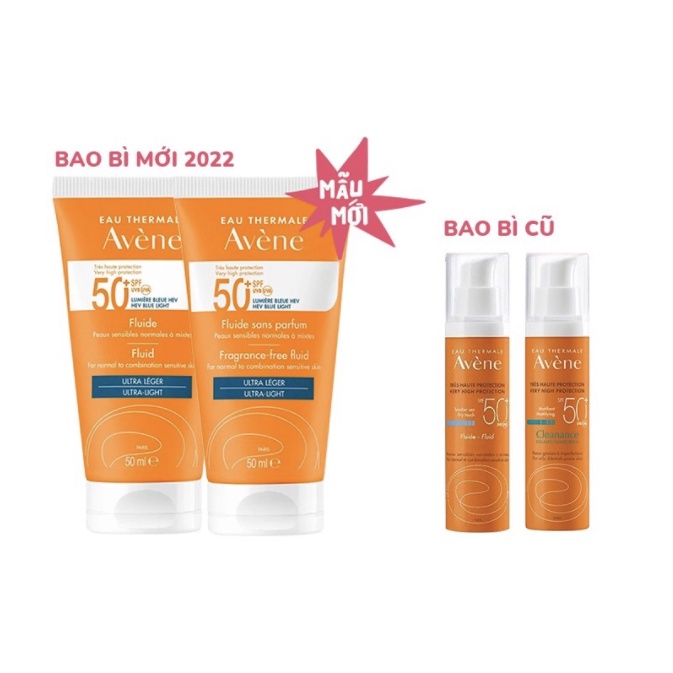 Kem chống nắng Avene Pháp SPF50+ 50ml dành cho da dầu mụn, nhạy cảm - Shop Viloet