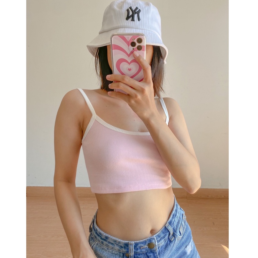 Áo 2 Dây Dáng ComfyTop Thun Gân Màu Sắc Sofm Wear