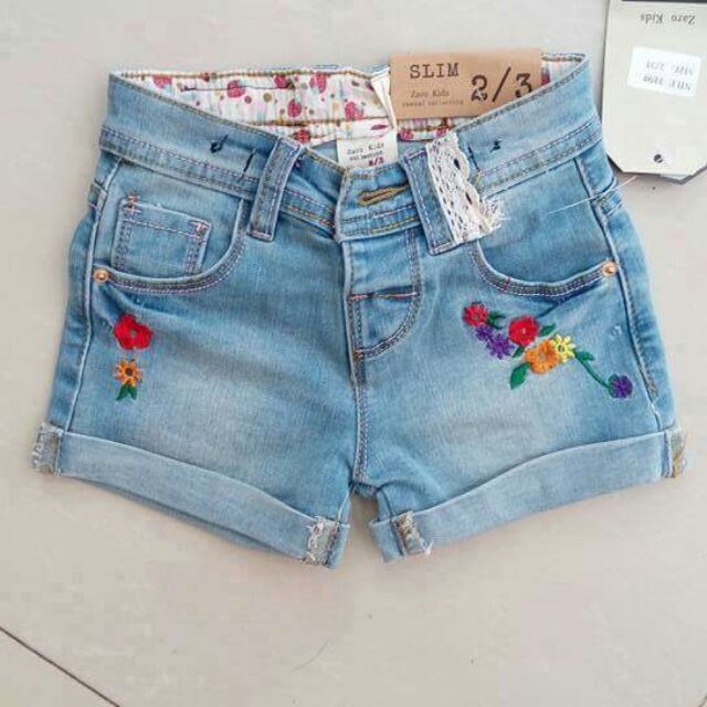 Quần short bò bé gái hiệu Zara