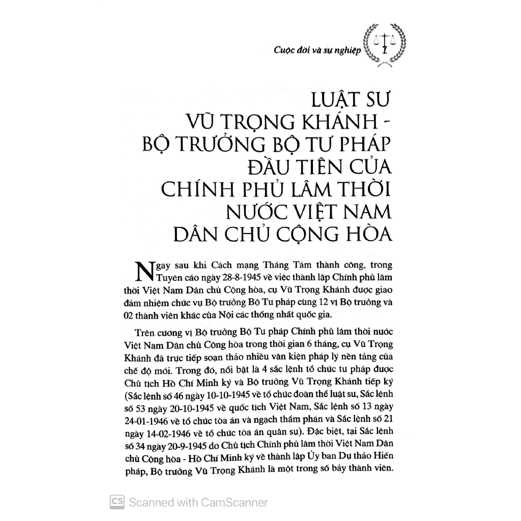 Sách - Luật Sư Vũ Trọng Khánh: Cuộc Đời Và Sự Nghiệp