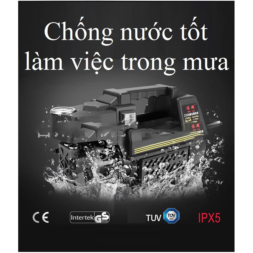 Máy rửa xe mini gia đình❤️FREESHIP❤️máy rửa xe cao áp công suất mạnh 2600W có thể chỉnh áp,bộ máy xịt tưới cây