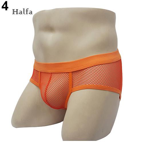 Quần lót boxer phối lưới xuyên thấu gợi cảm cho nam