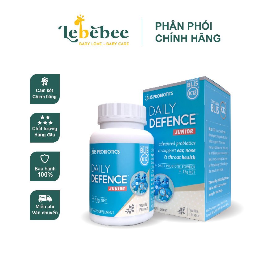 Men vi sinh tai mũi họng Blis Probiotics DAILY DEFENCE