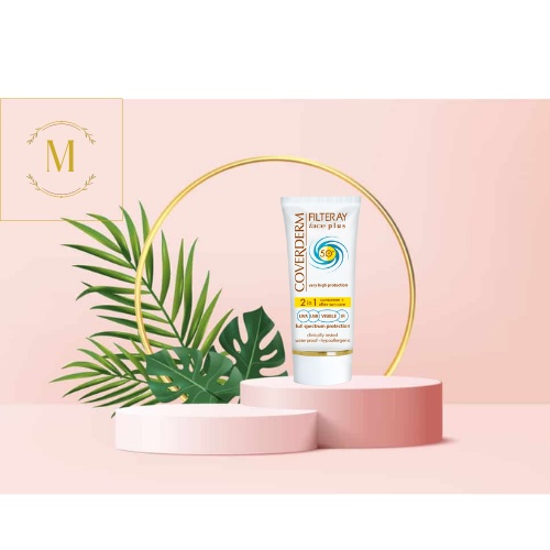Kem chống nắng cho da thường phổ rộng ngăn ngừa 4 tia gây hại cho da COVERDERM FILTERAY FACE PLUS SPF 50+ NORMAL 50ML