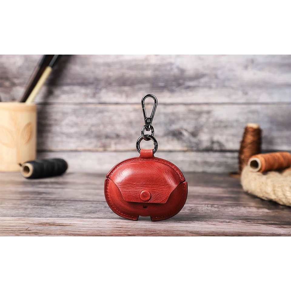 HIRAM Beats Studio Buds Case Giá đỡ bằng da sang trọng cho tai nghe Bluetooth không dây Bảo vệ tai nghe Túi đựng có móc khóa