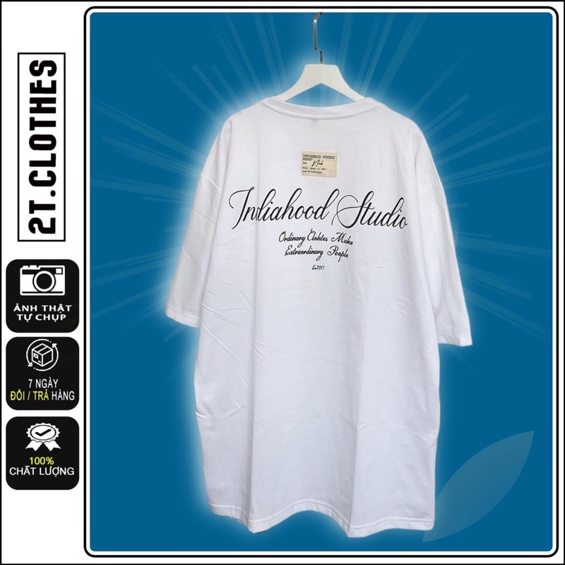 (có sẵn) Áo thun Tay lỡ Form rộng Indiahood unisex (nam nữ mặc được)