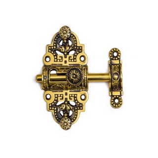 Chốt ngang cửa bằng đồng thau màu vàng rêu dài 122MM