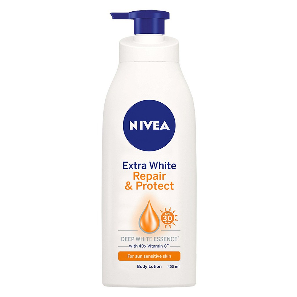 Sữa Dưỡng Thể Sáng Da Nivea Hỗ Trợ Phục Hồi Và Chống Nắng Nivea Extra White Repair & Protect Body Lotion SPF30 350ml (Th