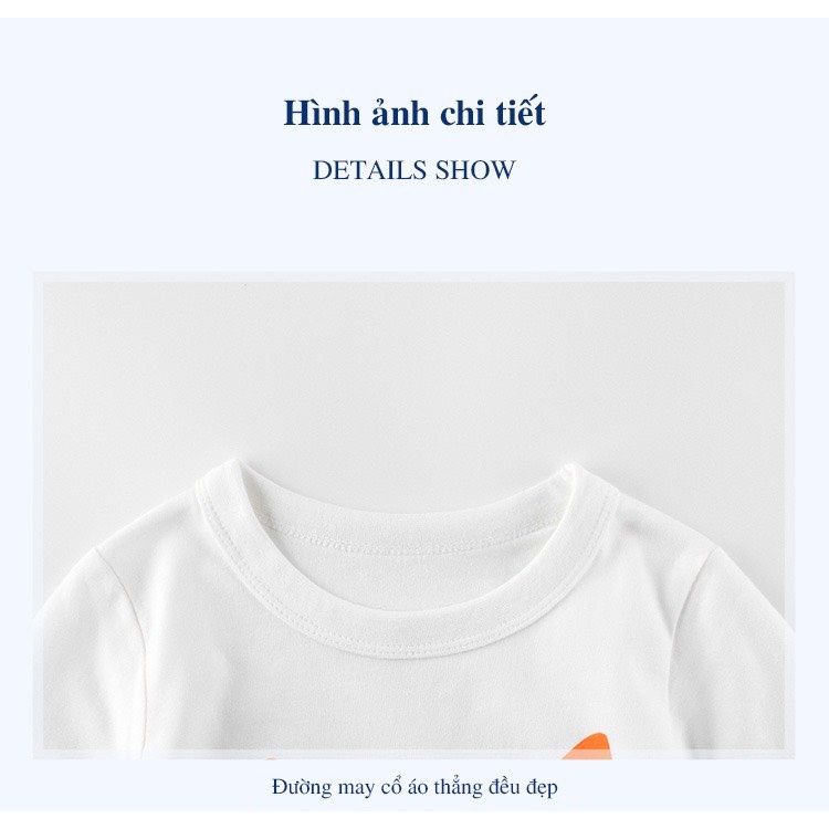 Áo bé trai 27KIDS áo thun dài tay cho bé họa tiết chữ chất cotton