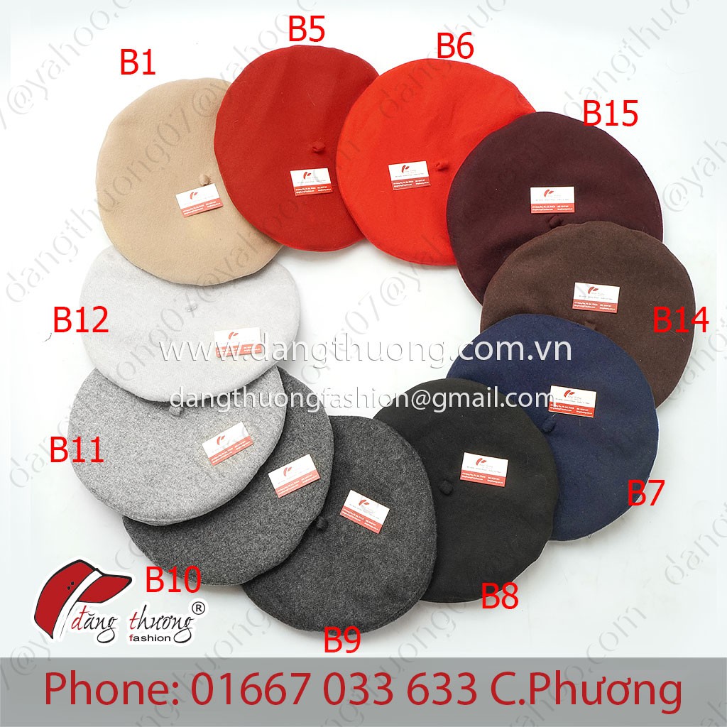 Mũ Nồi Beret Chất Liệu Nỉ Dạ Dày Dặn (Không Phải Loại Len Mỏng)