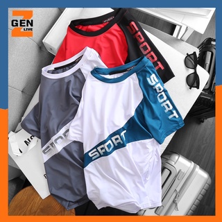 Áo thun nam cổ tròn ngắn tay form rộng phối màu thể thao năng động - LZ FASHION - PS139