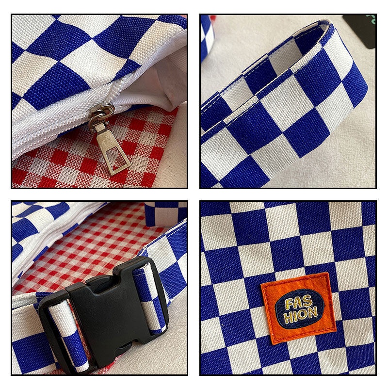 Túi xách YADOU vải canvas cỡ lớn kẻ sọc ca rô dễ thương cho nữ