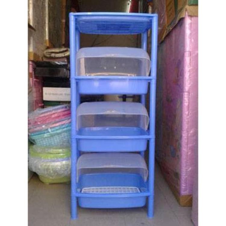 Kệ chén Việt Nhật 3 tầng có nắp đậy an toàn vệ sinh -  đồ dùng nhà bếp tiện lợi | BigBuy360 - bigbuy360.vn