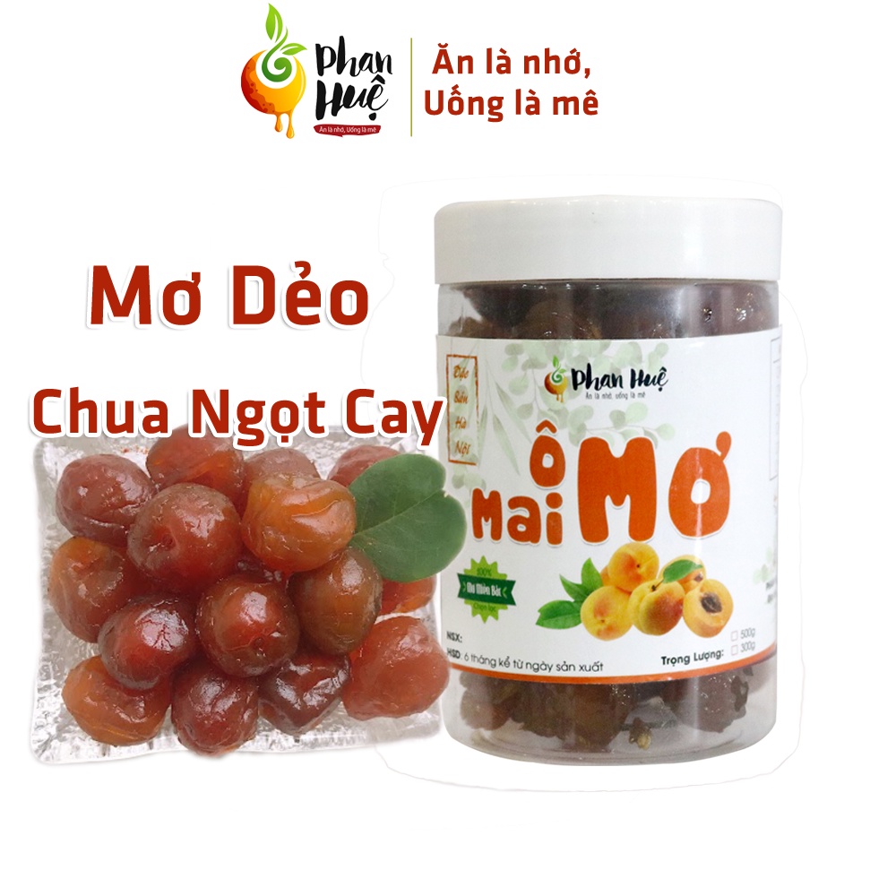 Ô mai xí muội mơ dẻo chua ngọt cay Phan Huệ hộp 100g 300g 500g đặc sản Hà Nội.
