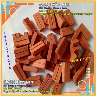 Gạch xây Mini (set 350 viên), xây mô hình mini, mô hình tiểu cảnh, trang trí sân vườn, trang trí hồ cá