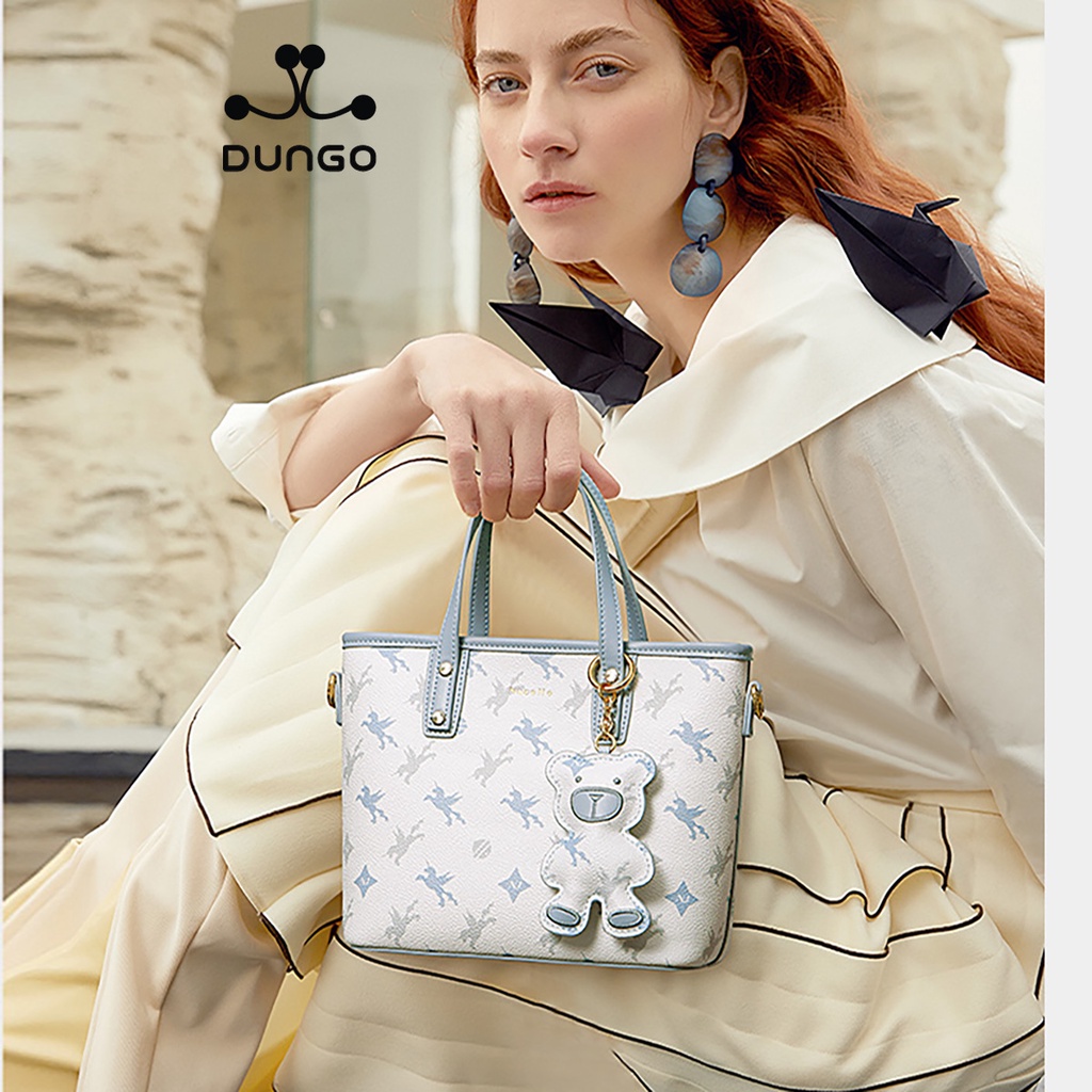 Túi Xách NUCELLE Monogram Charm Gấu Nâu/ Xanh NU1172051