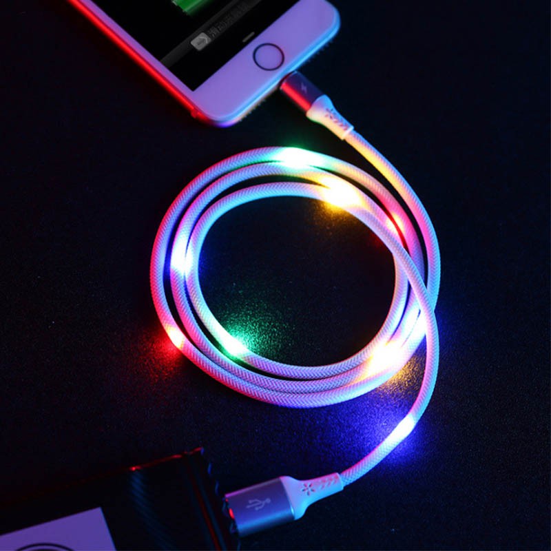 Cáp Sạc Nhanh Iphone Tích Hợp Đèn LED REMAX RC-133i Phát Sáng Theo Nhạc Cao Cấp Sạc Nhanh Iphone Ipad