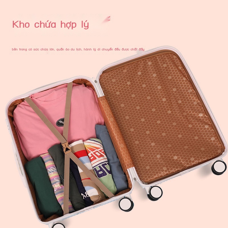 Doraemon hành lý nữ nhỏ 20 trường hợp xe đẩy nam 26 câm bánh xe phổ thông trẻ em phim hoạt hình du lịch