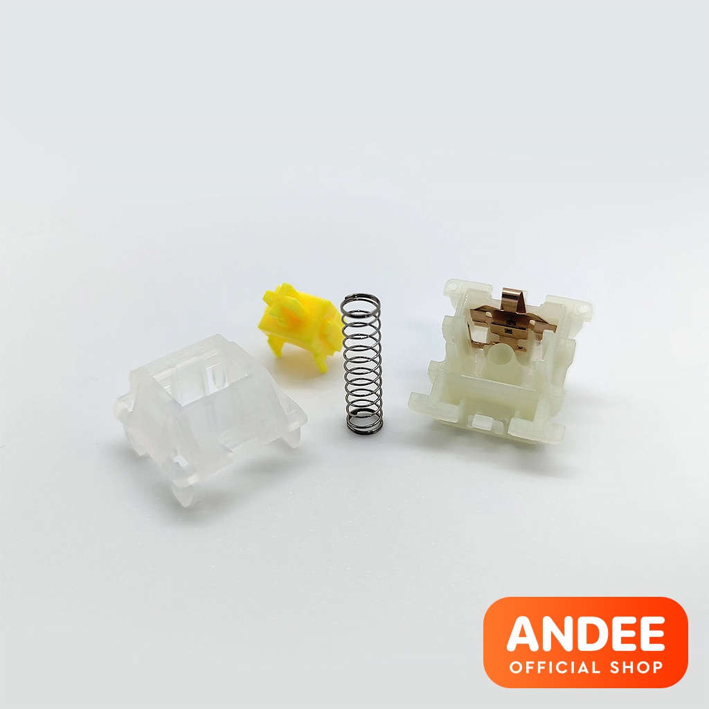 Gateron Milky Yellow Pro Switch bán lẻ công tắc phím cơ tuyến tính âm trầm 5 pin có lube sẵn