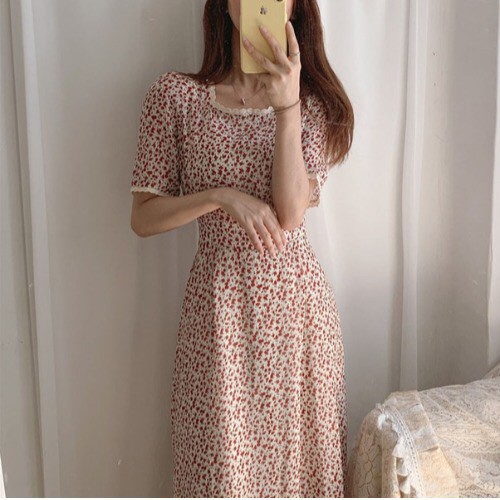 Váy trắng hoa nhí babydoll body cổ ren tay ngắn  trễ vai ulzzang , Đầm nữ vintage thiết kế dự tiệc | BigBuy360 - bigbuy360.vn