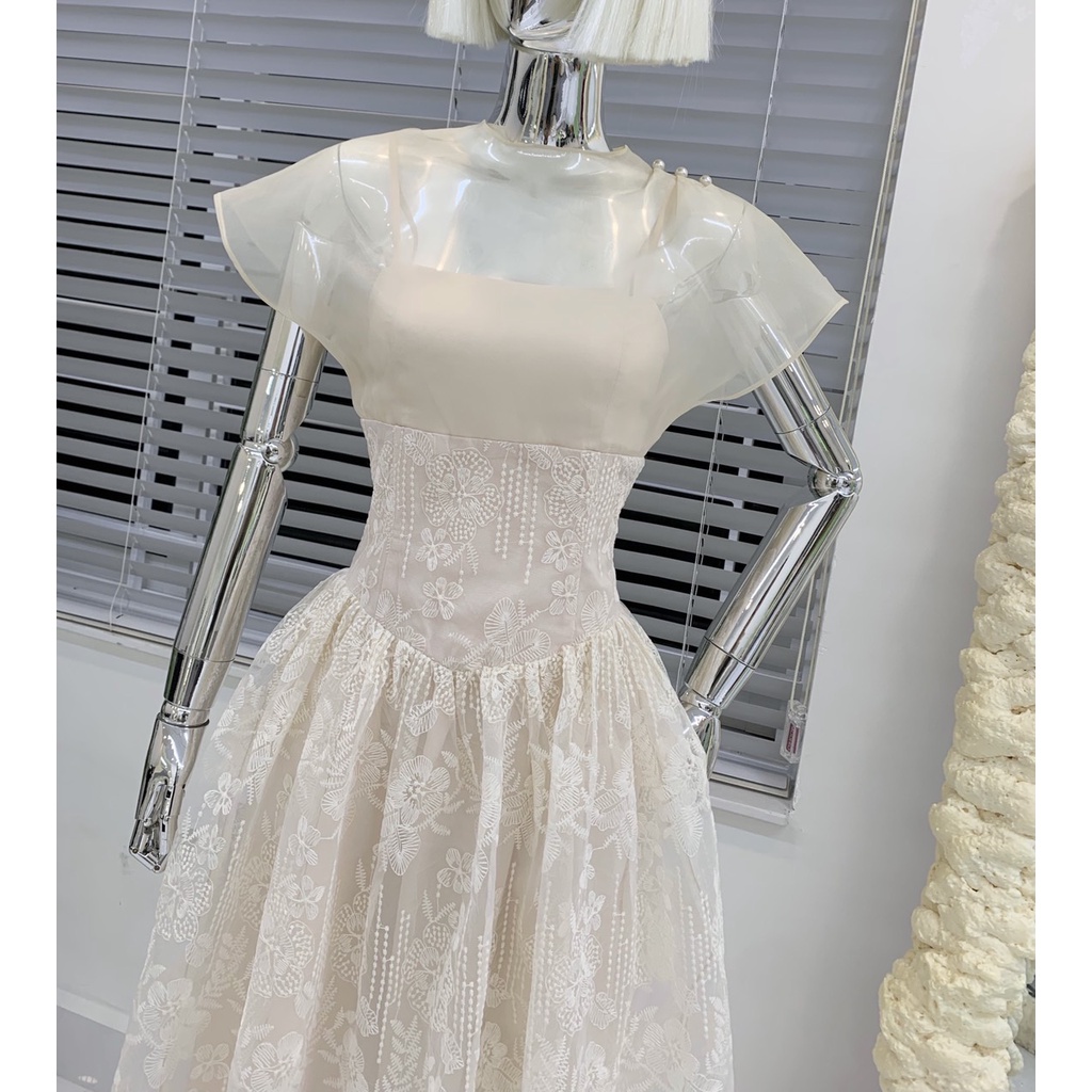 VÁY TAY RƠI ĐÍNH NGỌC CHÂN XOÈ-Kianvu