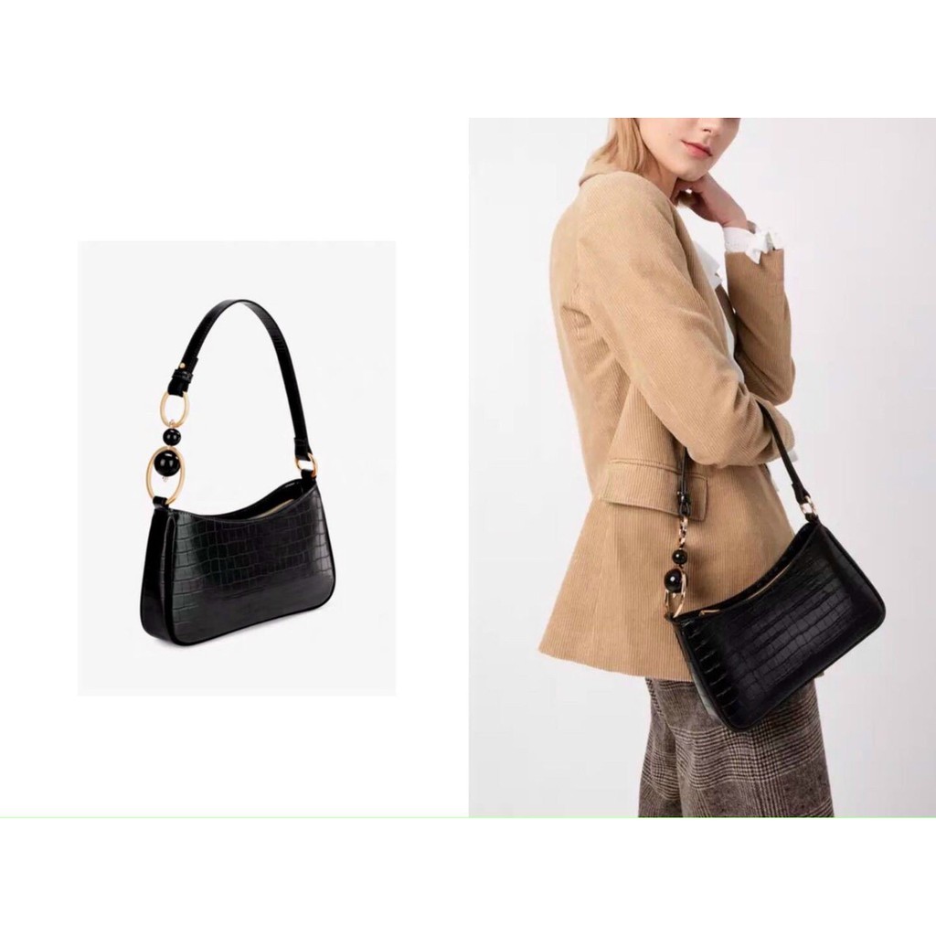 Túi Kẹp Nách Dây Phối Ngọc Siêu Xinh TX901